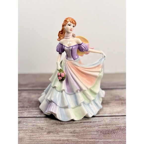 Coalport Sentiments "Picked Especially for You" Bone China Lady Figurine 2005 - Picture 1 of 16